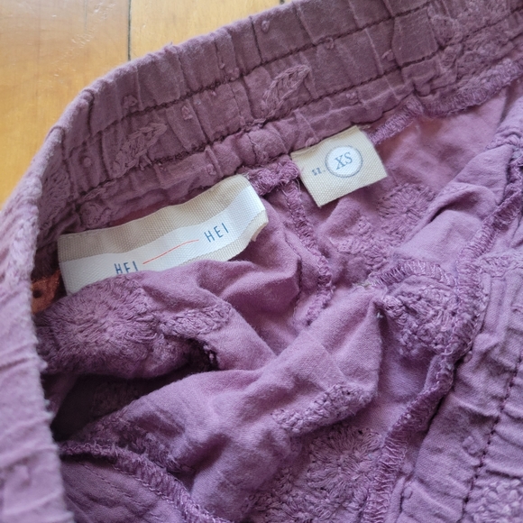 Anthropologie Shorts Embroidered Lilac XS - Picture 6 of 6